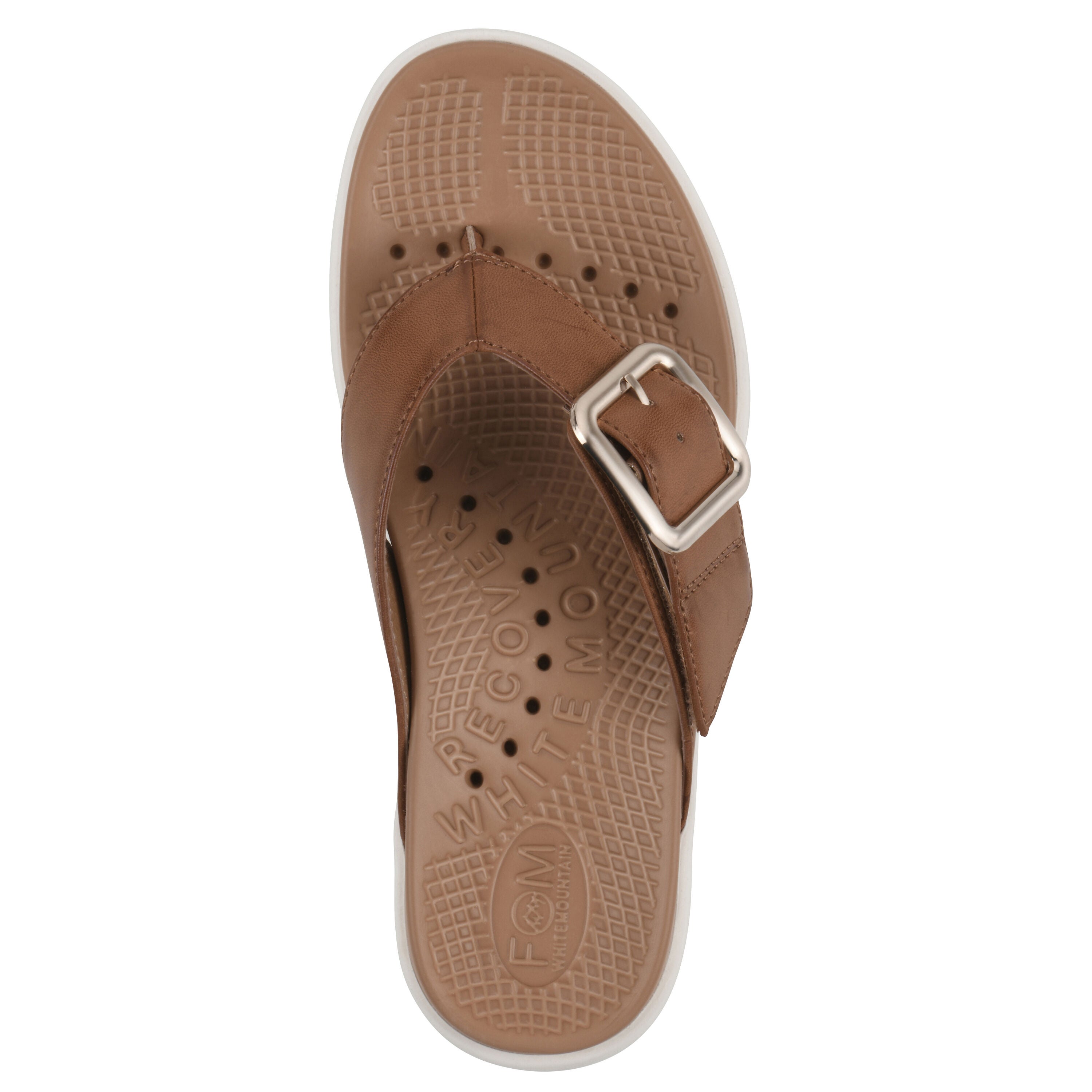 Nalla FOM Recovery Thong Sandal, DARK TAN, alternate image number 4