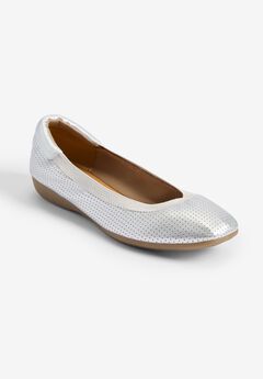 Silver Ballet Flats For Women