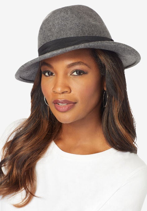 Felt Fedora, HEATHER CHARCOAL, hi-res image number null