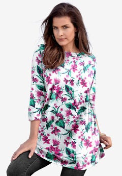 Boatneck Ultimate Tunic with Side Slits