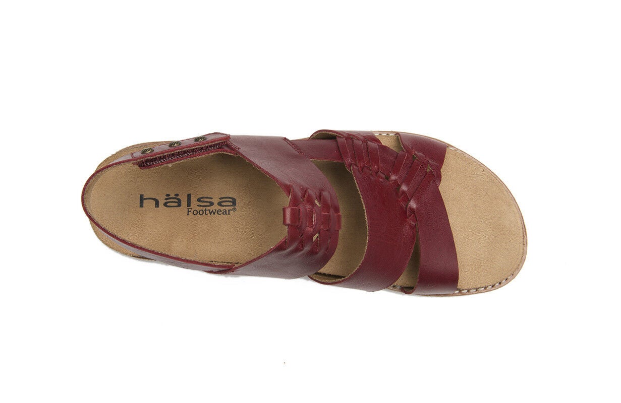 Bella Cork Bottom Sandal, DK.RED, alternate image number 3