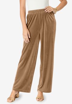 Wide-Leg Velour Pant