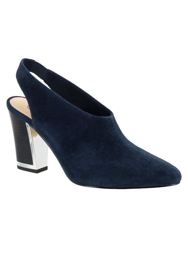 Gabriella Slingback Pumps by Bella Vita®, NAVY KID SUEDE, hi-res image number null