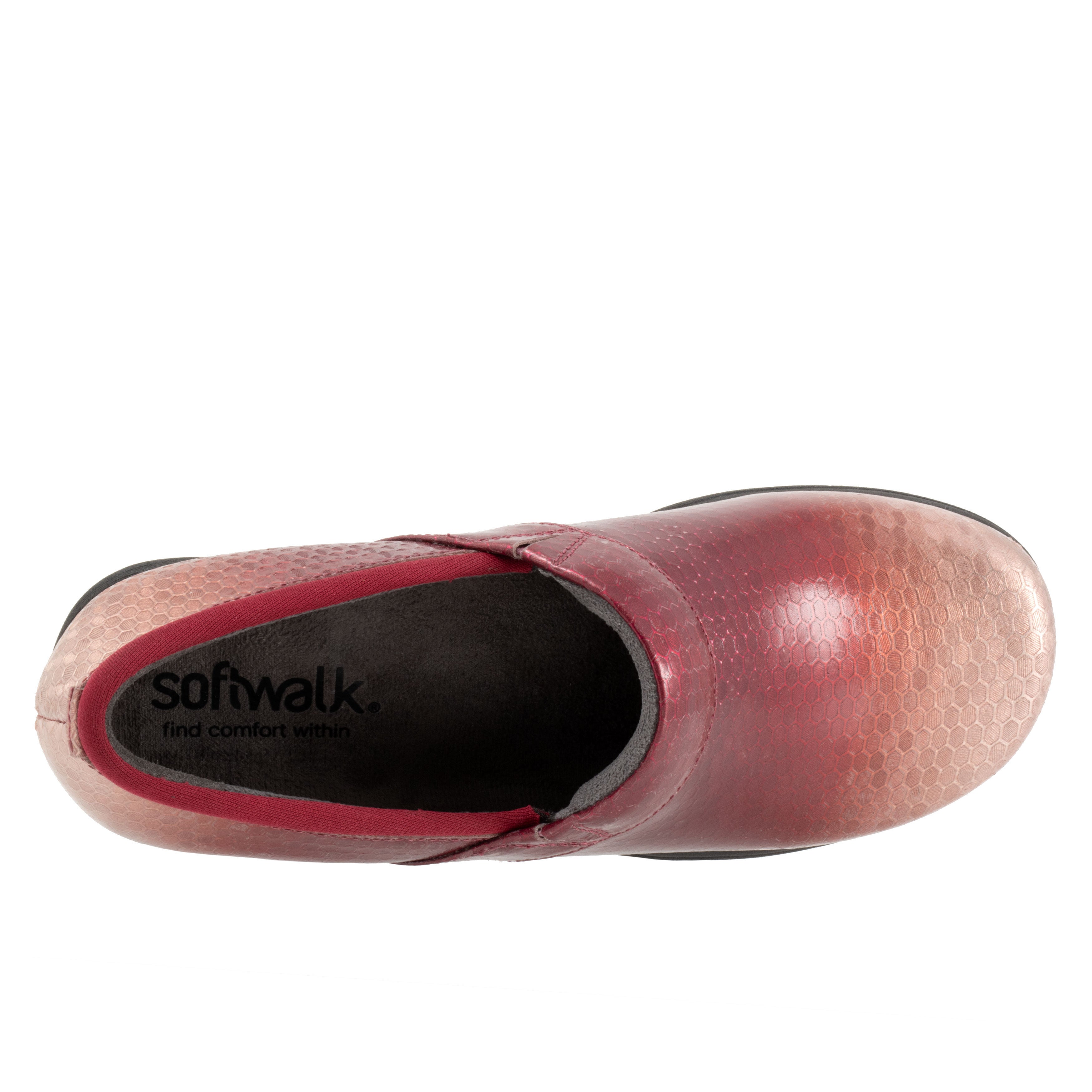 Meredith Sport Clog, RED EMBOSSED, alternate image number 3