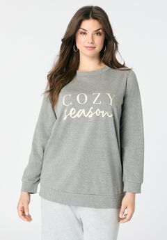 Comfort+ Fleece Printed Sweatshirt