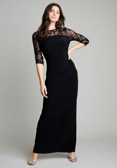 Embellished Mesh Gown