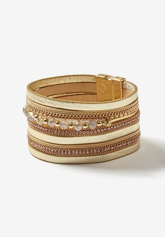 Multi Layer Magnetic Bracelet, GOLD, hi-res image number null