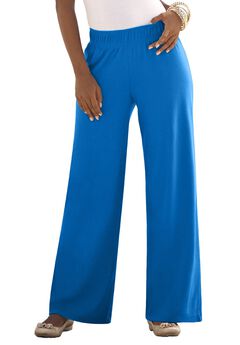 Plus Size Pull-On Wide Leg Soft Knit Pant