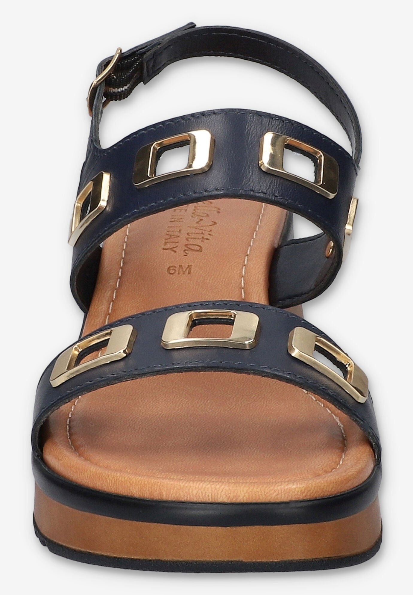 Vic-Italy Wedge Sandal, NAVY LEATHER, on-hover image number 1