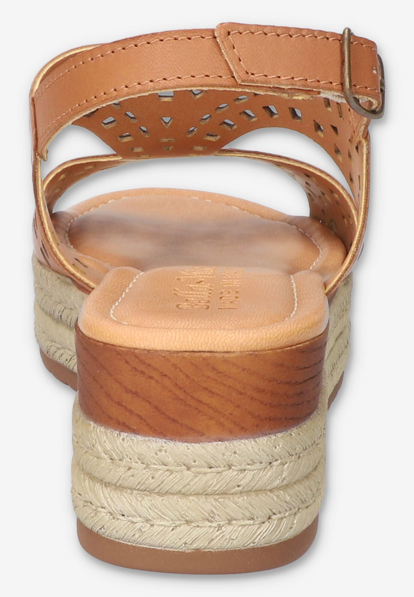 Ann-Italy Wedge Sandal, BROWN LEATHER, alternate image number 3