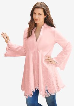 Poplin Embroidered Swing Tunic
