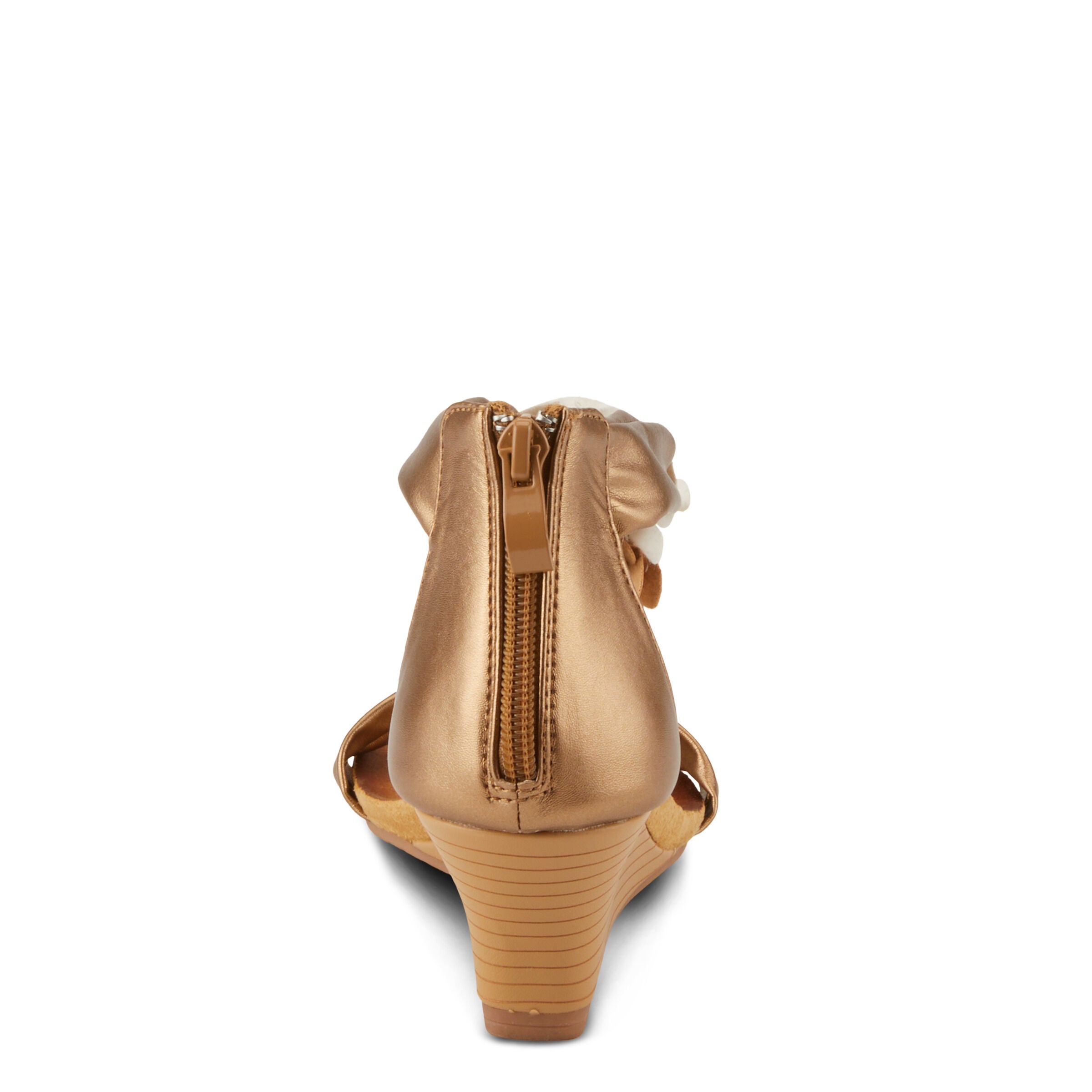 Harlequin Closed Back T-Strap Wedge Sandal, GOLD, on-hover image number 1
