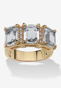 Gold Plated Cubic Zirconia Rings