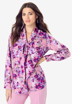 Long Sleeve Bow Blouse