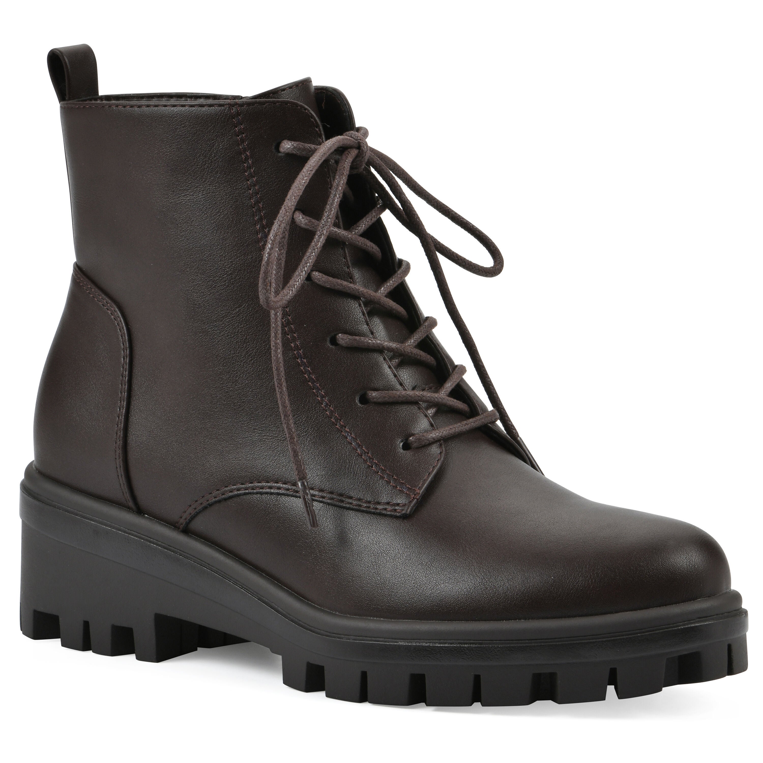 Tappy Lug Sole Combat Boot, BROWN SMOOTH, hi-res image number 0