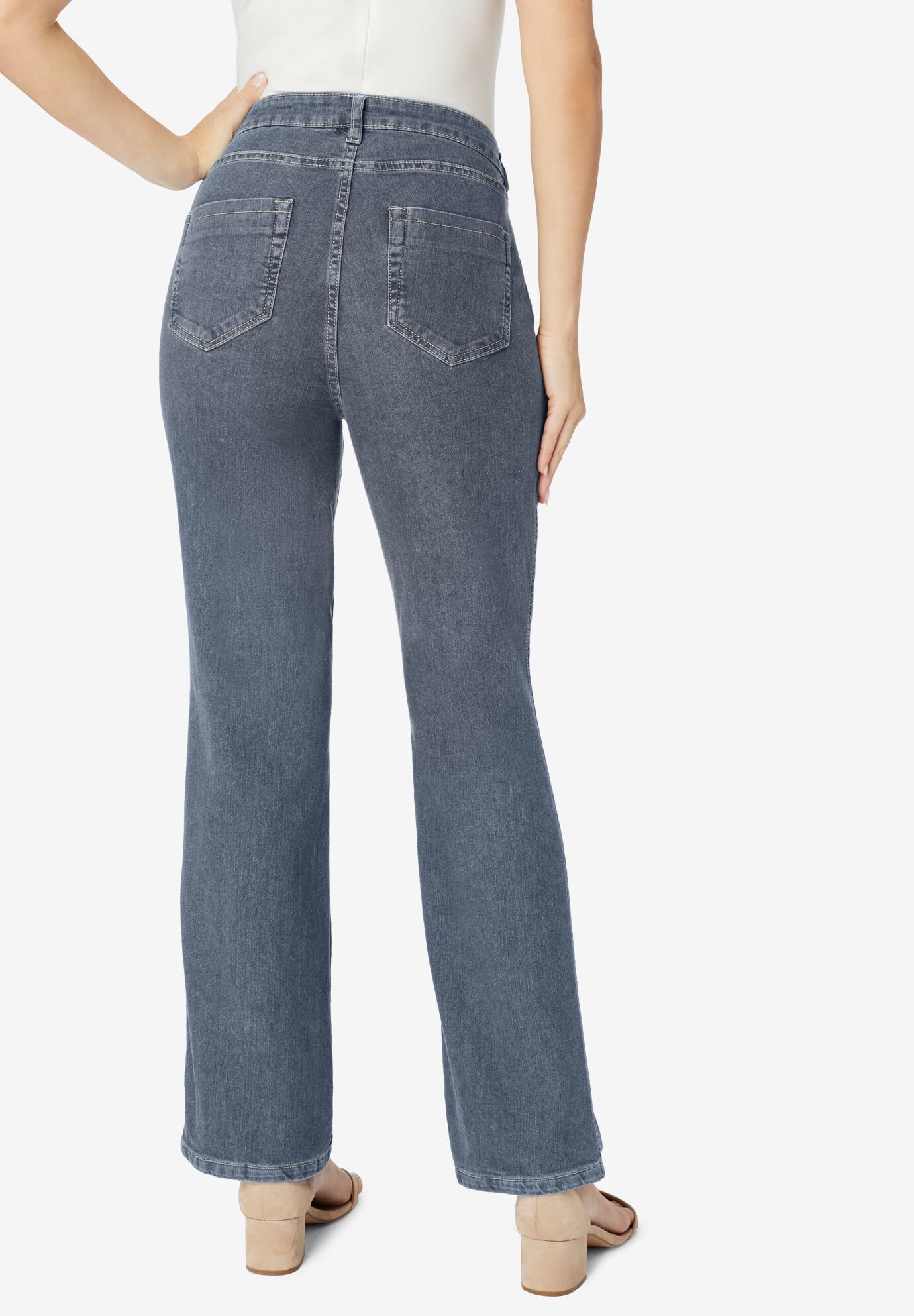 Reversible Printed Bootcut Jean | Roaman's