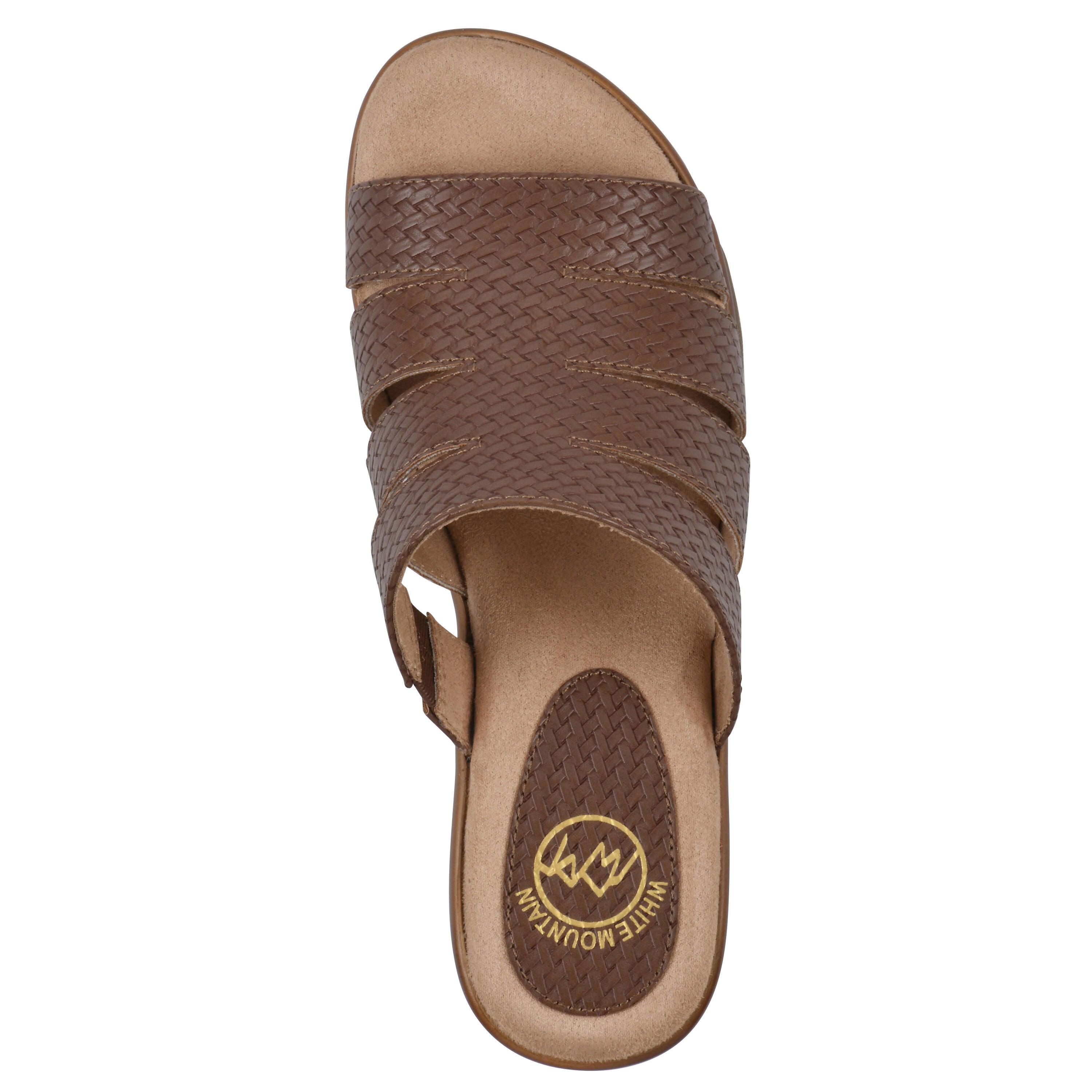 Valora Slip-On Clog Sandal, BROWN WOVEN, alternate image number 4