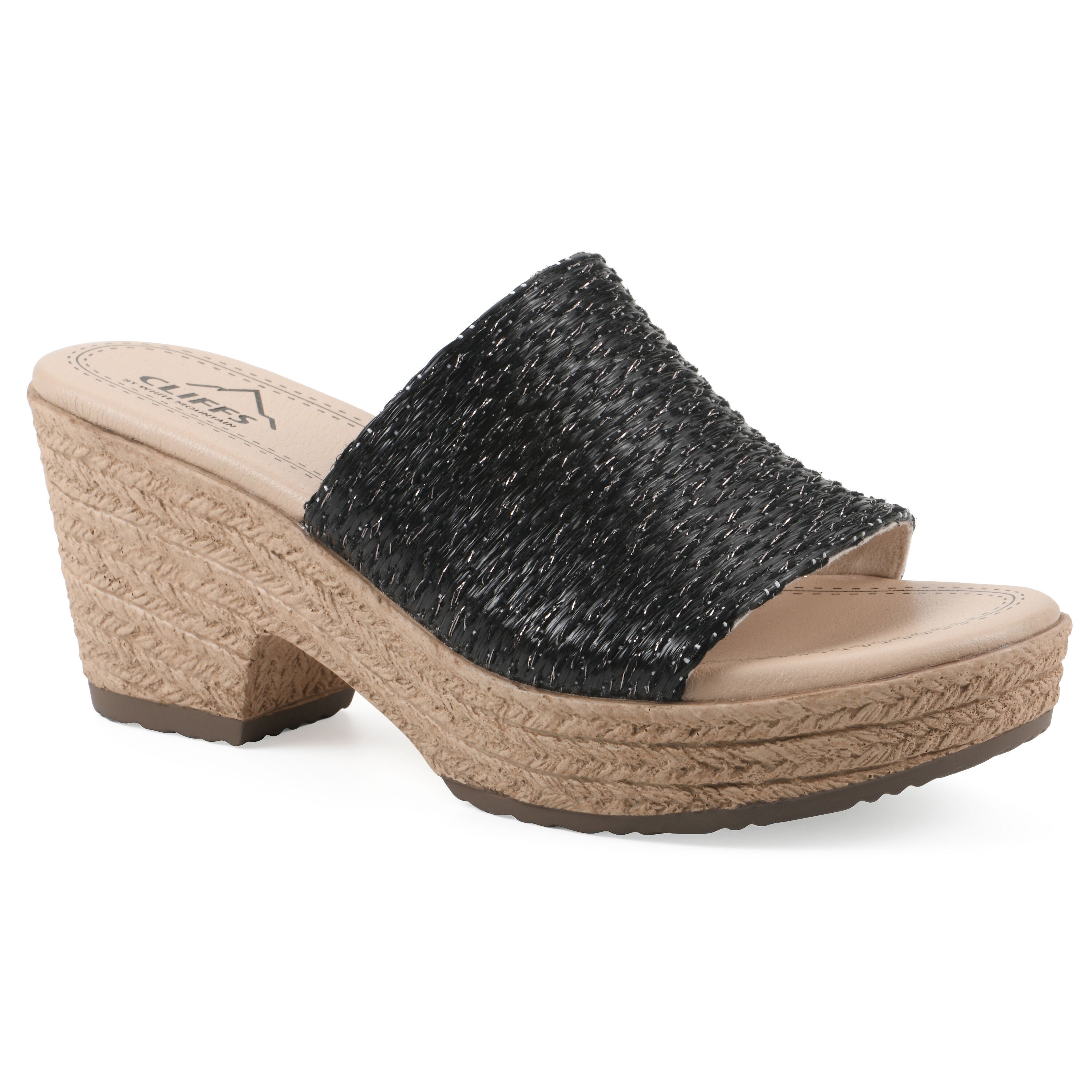 Biancia Wedge Sandal, BLACK METALLIC, hi-res image number 0