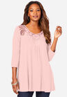 Lace-Embellished Swing Ultra Femme Top, SOFT BLUSH, hi-res image number null