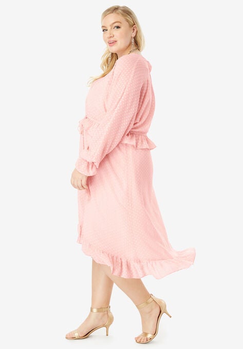 Ruffle Drawstring Dress with Tassels, , alternate image number null