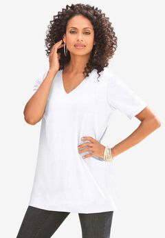 Plus Size Long Sleeve White Shirts
