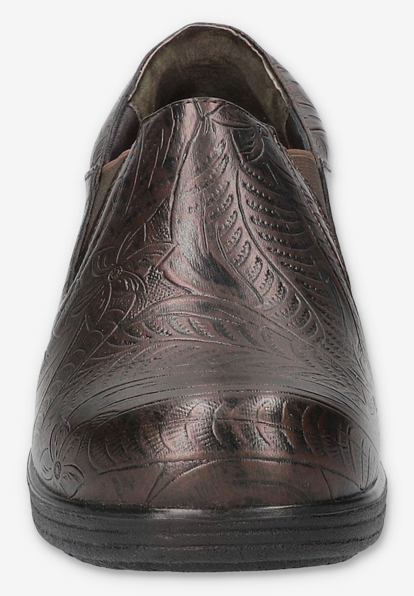Domino Slip-Resistant Clog, BROWN TOOLED, alternate image number 3
