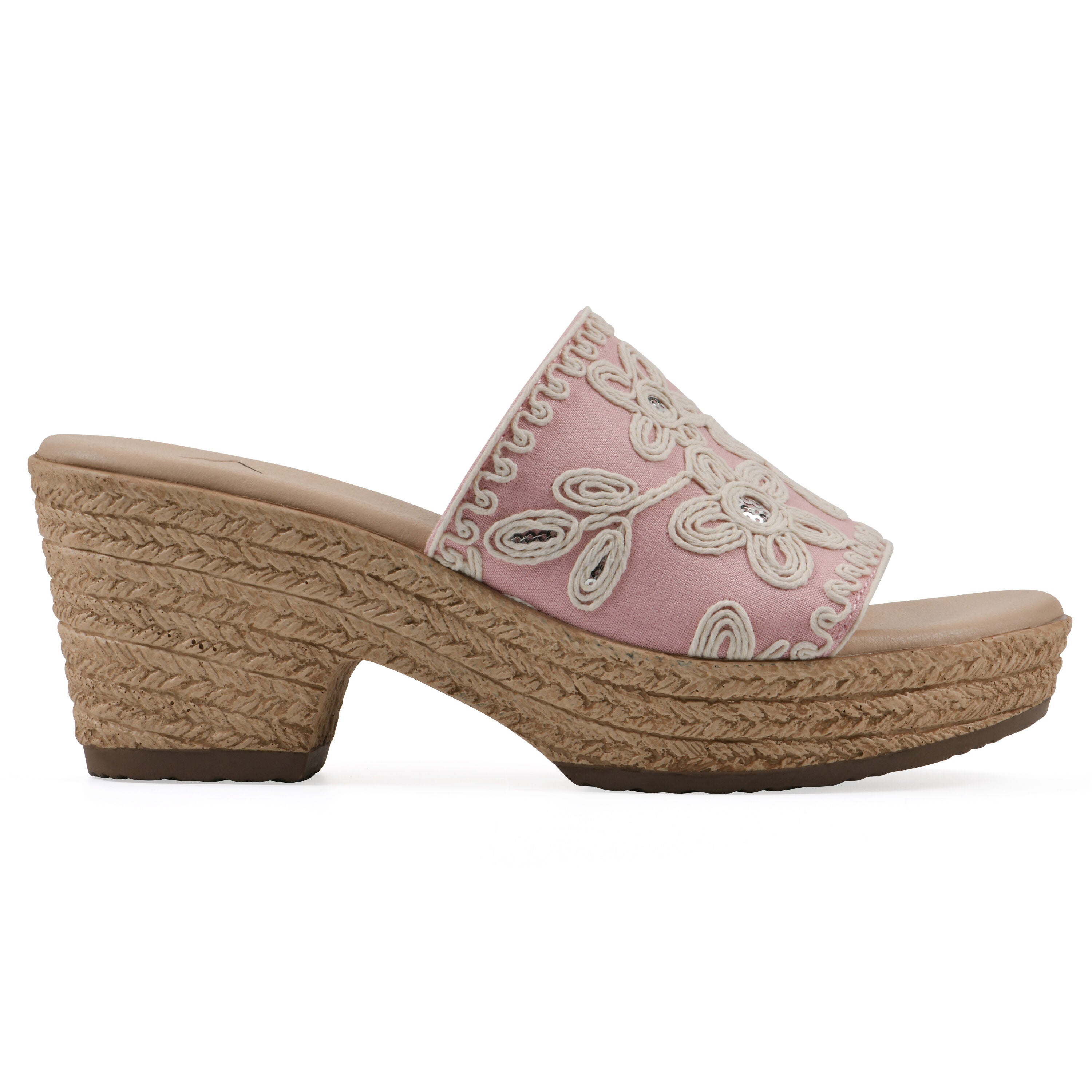 Biancia Wedge Sandal, LIGHT PINK FABRIC, alternate image number 2