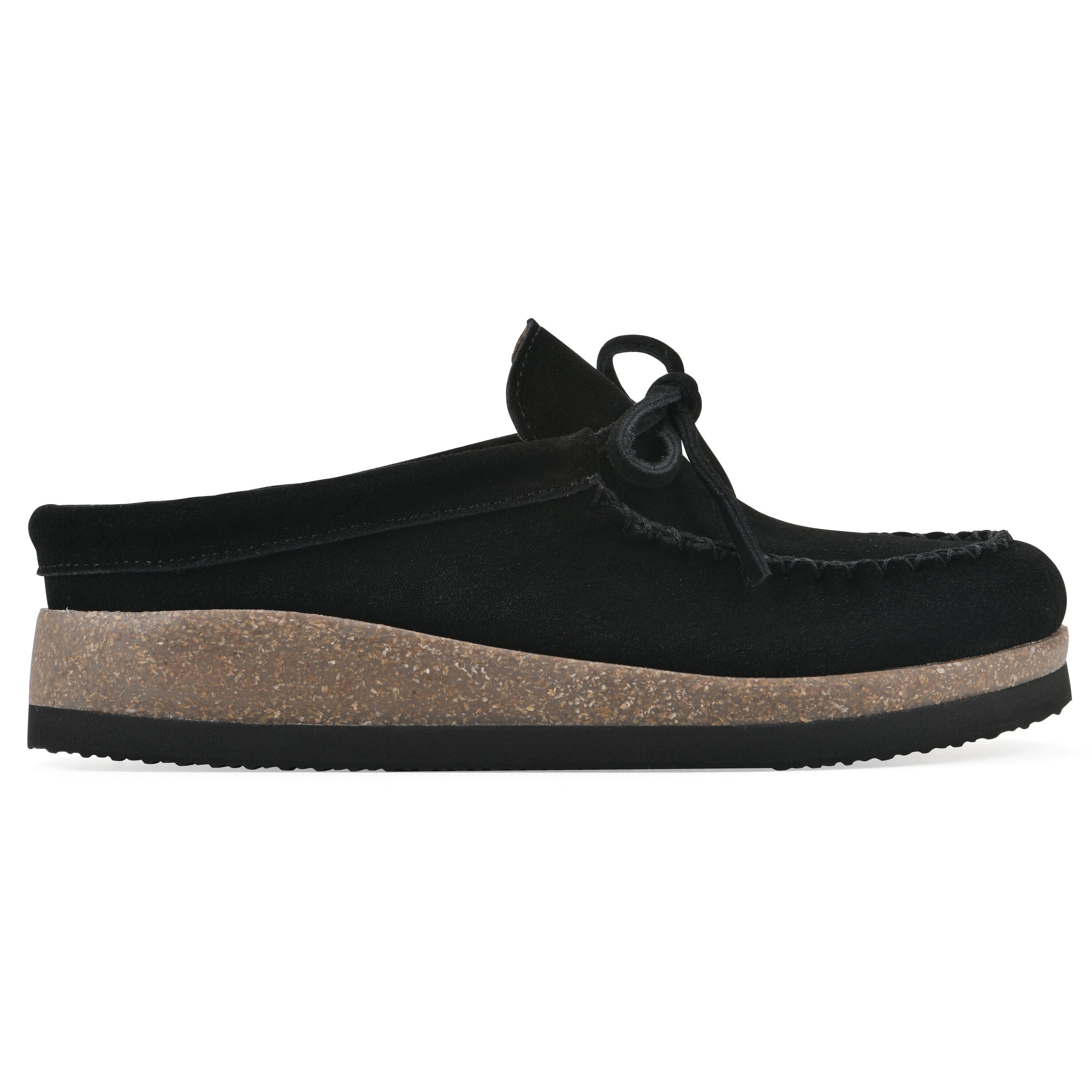 Bayhead Footbeds Clog, BLACK SUEDE, alternate image number 2