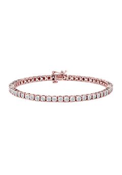 Silver 1.0 Cttw Miracle-Set Diamond Tennis Bracelet - 10"