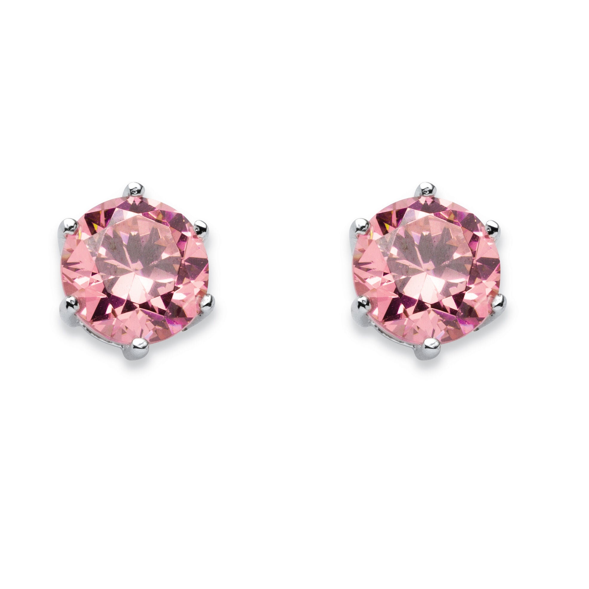 Birthstone .925 Sterling Silver Stud Earrings