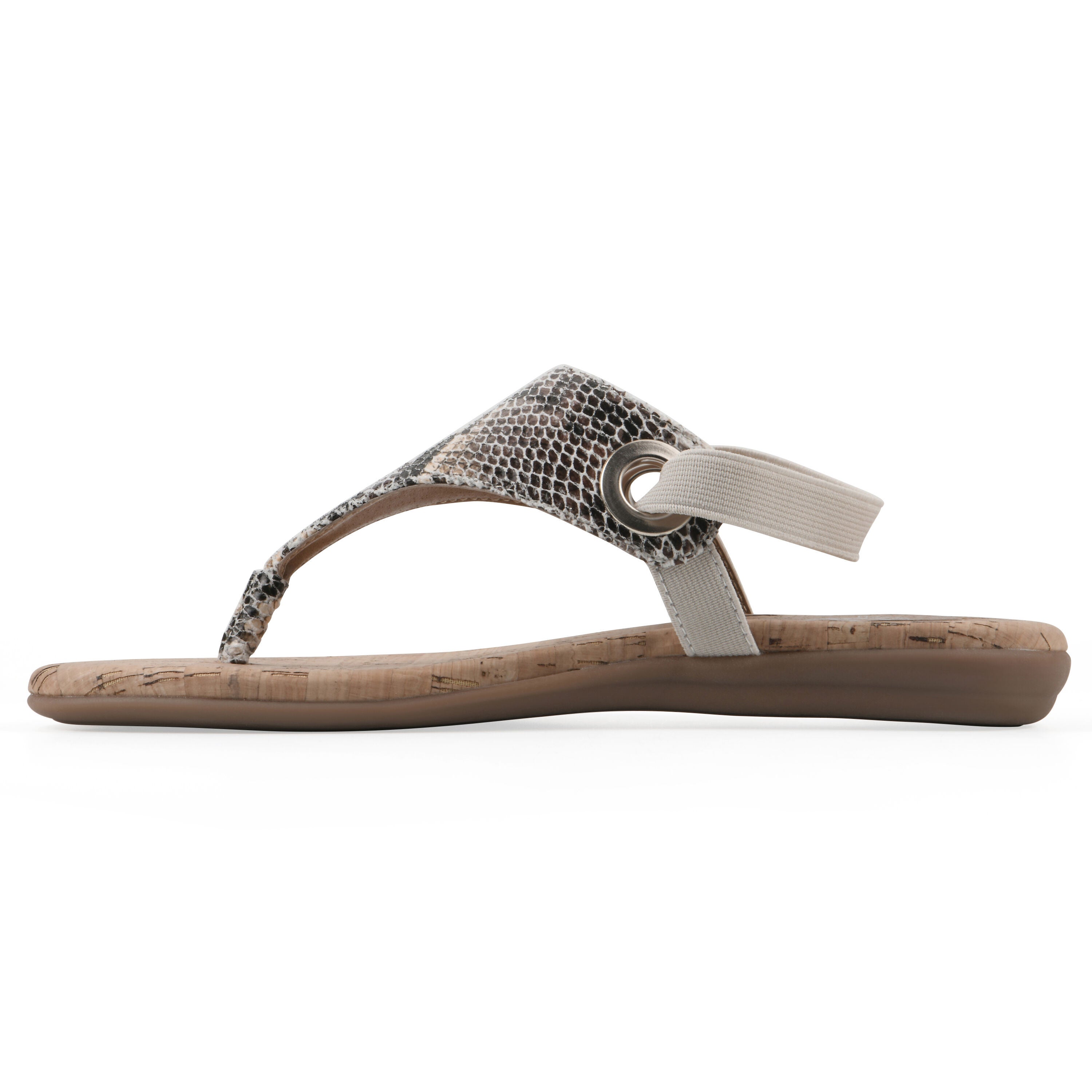 Lifeway Sling back sandal, TAN SNAKE PRINT, alternate image number 3