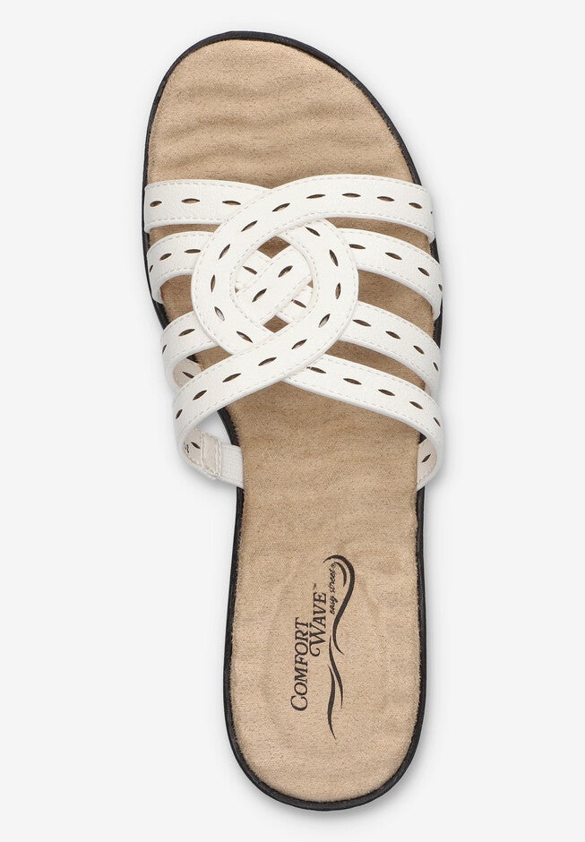 Cammie Slide Sandal, WHITE, alternate image number null