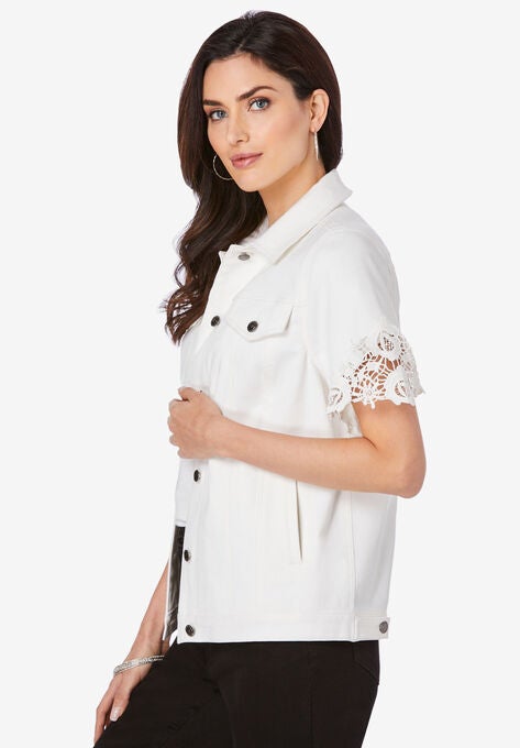 Short-Sleeve Denim Jacket, , alternate image number null