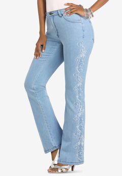 Plus Size Blue Bootcut Jeans