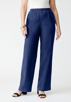 Plus Size Comfort Stretch Wide Leg Jean