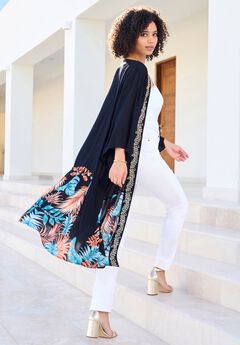 Embellished Crinkle Kaftan