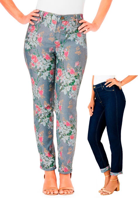Reversible Straight-Leg Jean, PINK BLOOMING ROSE, hi-res image number null