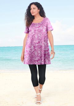 Plus Size Cotton Ultimate Scoopneck Swing Tunic