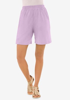 Plus Size Soft Knit Pull-On Short