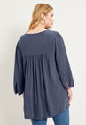 Acid Wash Peasant Blouse, , on-hover image number null