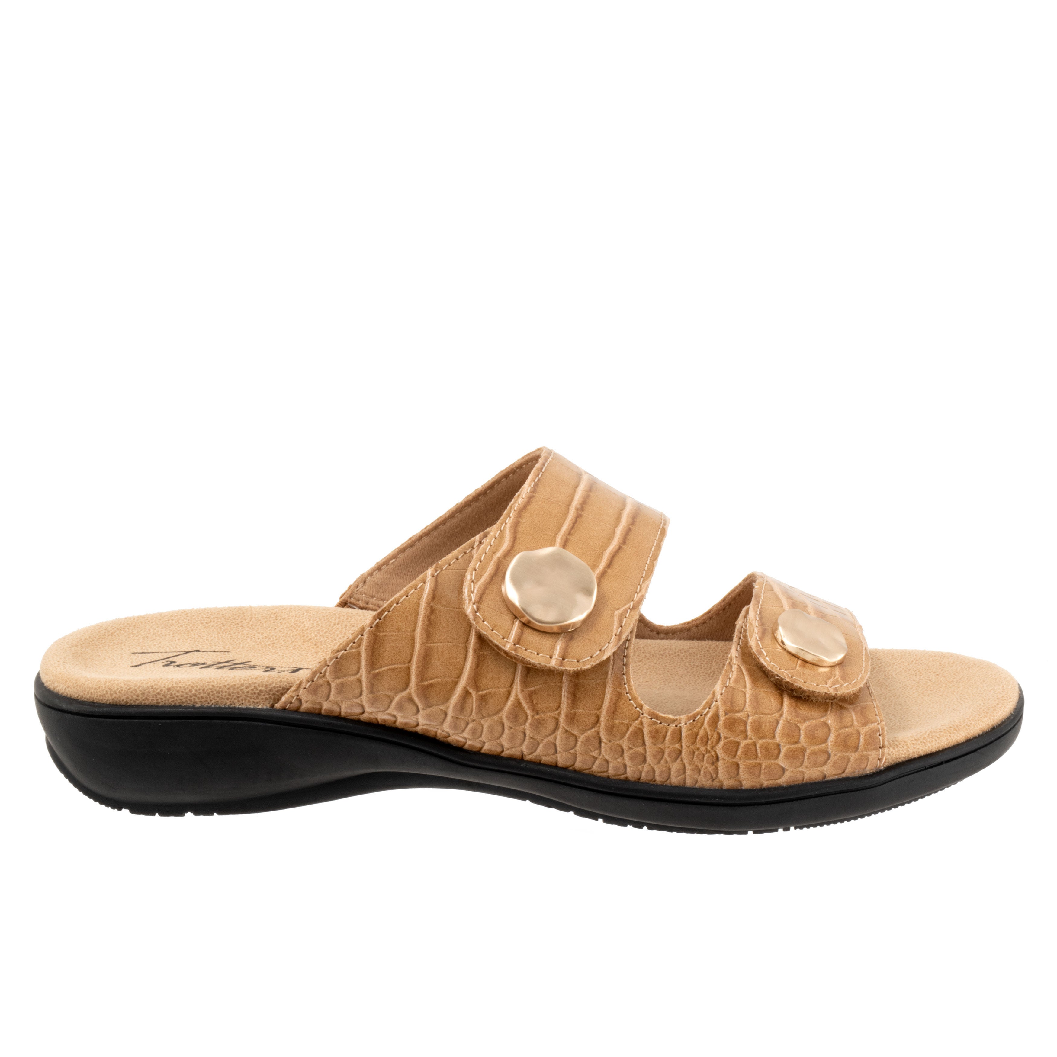 Ruthie Croco Sandal, LUGGAGE, alternate image number 4