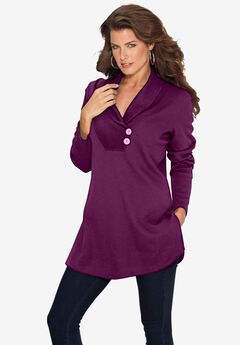 Thermal Shawl Collar Tunic