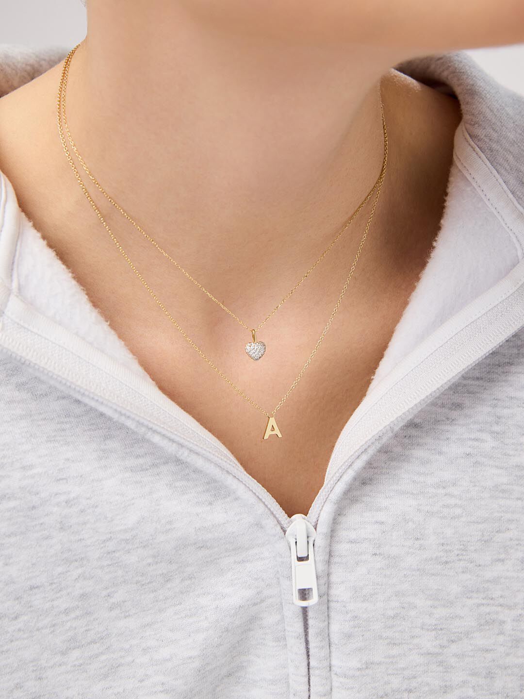 Ellery Gold Heart Necklace, GOLD, alternate image number 1