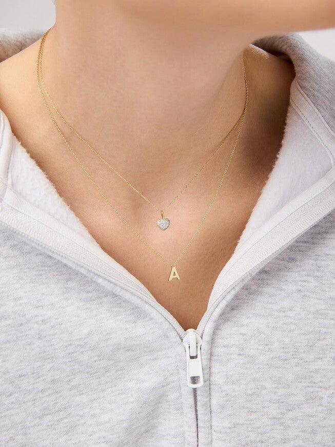 Ellery Gold Heart Necklace, GOLD, alternate image number 1