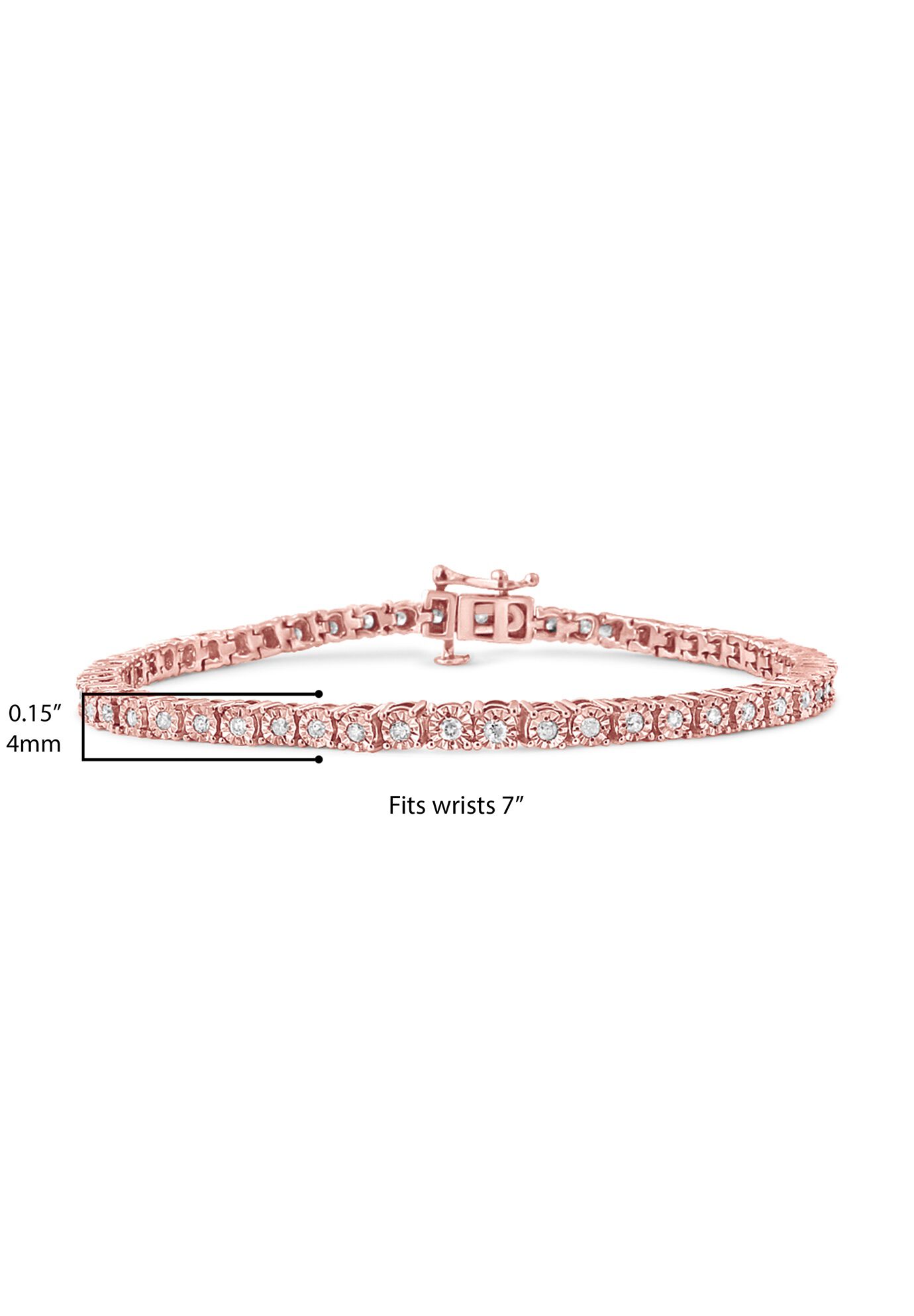 Silver 1.0 Cttw Miracle-Set Diamond Tennis Bracelet - 9 inches Inches, , alternate image number 7
