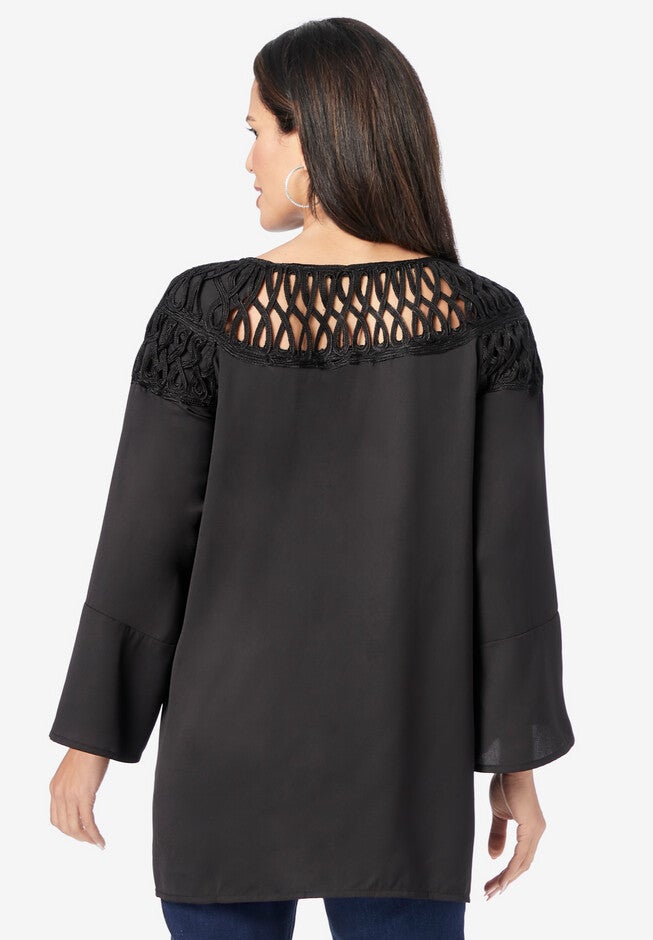 Boatneck Soutache Tunic, , on-hover image number null
