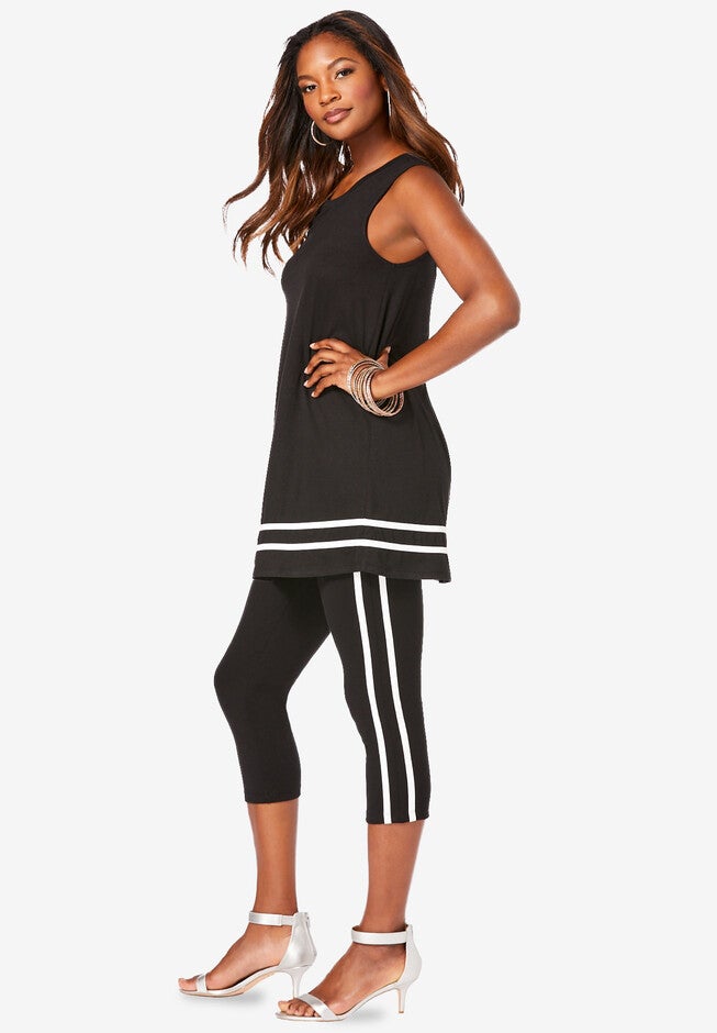 Striped Ultimate Capri Set, , alternate image number 2