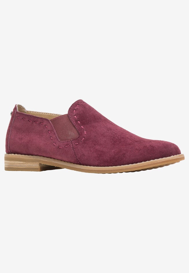 Chardon Slip-On by Hush Puppies, DARK WINE SUEDE, hi-res image number null