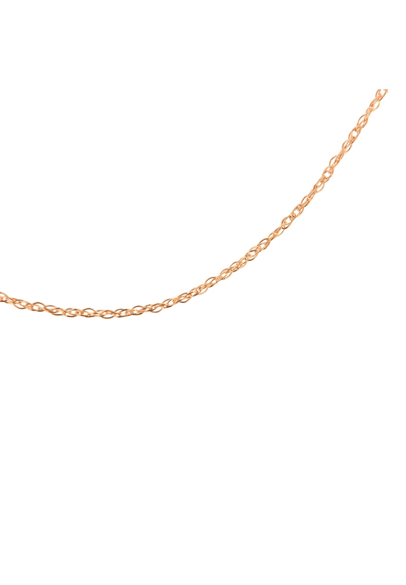 Solid Rose Gold Rope Chain Necklace Unisex 18 inches, , alternate image number 3