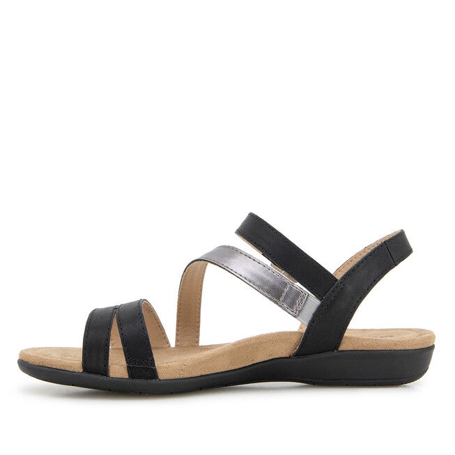 Amalfi Sandal, BLACK GUNMETAL, alternate image number null